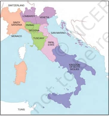 Italian states before unification, 1858