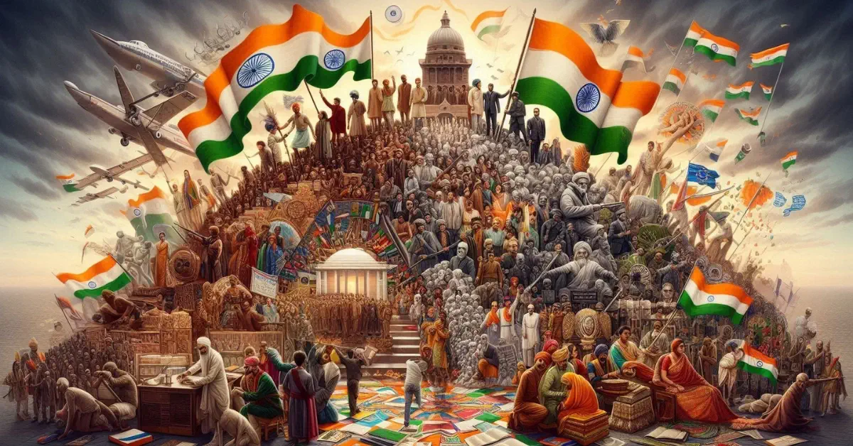 How did the sense of collective belonging evolve in India?
