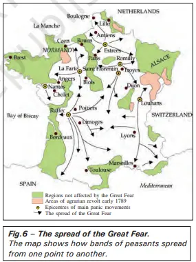 The spread of the Great Fear - The Outbreak of the Revolution - E-book NCERT