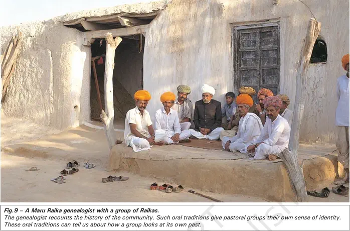 A Maru Raika genealogist with a group of Raikas - NCERT History Class 9 Chapter 5 Pastoral Nomads and their Movements Notes & PDF - E-book NCERT