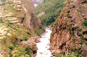 Himalayan Rivers - A Gorge - NCERT Geography Class 9 Chapter 3 Drainage Systems In India Notes & PDF - Ebook NCERT