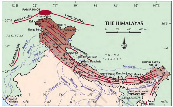Himalayas - NCERT Geography Class 9 Chapter 2 Major Physiographic Divisions Notes & PDF - E-book NCERT