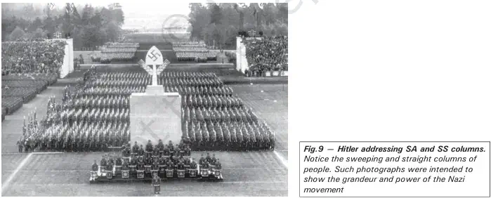 Hitler addressing SA and SS columns - New Style of Nazi Politics - Hitler’s Rise to Power - Ebook NCERT