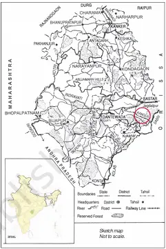In 1947 Bastar kingdom was merged with Kanker kingdom and become Bastar district in Madhya Pradesh - NCERT History Class 9 Chapter 4 Notes - Rebellion in the Forest - E-book NCERT