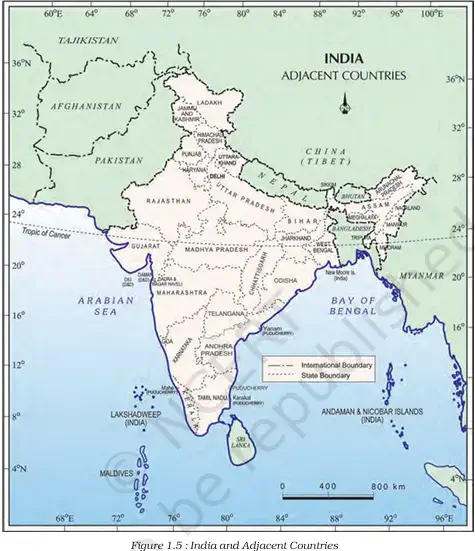 NCERT Geography Class 9 Chapter 1 Notes - India’s Neighbours - Ebook NCERT