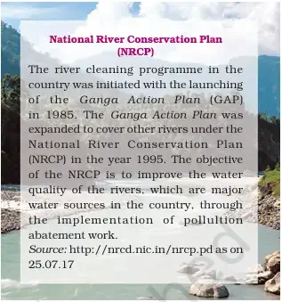 National River Conservation Plan - NCERT Geography Class 9 Chapter 3 Role Of Rivers In The Economy & River Pollution Notes & PDF - Ebook NCERT