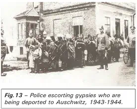 Police escorting gypsies who are being deported to Auschwitz - 1943-1944 - The Nazi Worldview - Ebook NCERT