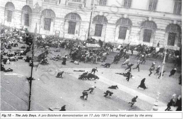 The July Days. A pro-Bolshevik demonstration on 17 July 1917 - The February Revolution in Petrograd - E-book NCERT