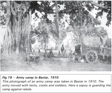 The People of Bastar - Army camp in Bastar, 1910 - NCERT History Class 9 Chapter 4 Notes - Rebellion in the Forest - E-book NCERT