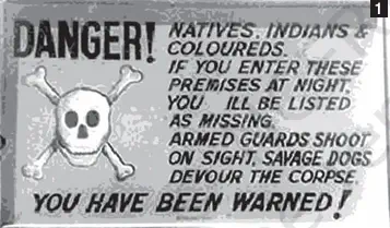 A signboard emblematic of the tense relations of the apartheid era, 1953 - Democratic Constitution In South Africa - NCERT Political Science (Civics) Class 9 Chapter 2 Notes & PDF - E-book NCERT