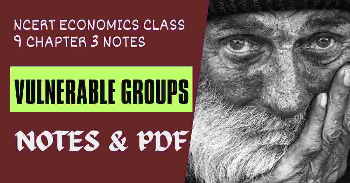 Vulnerable Groups - NCERT Economics Class 9 Chapter 3 Notes & PDF - E-book NCERT