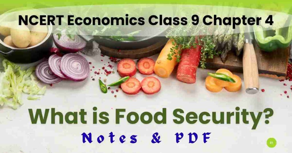 What is Food Security - NCERT Economics Class 9 Chapter 4 Notes & PDF - E-book NCERT