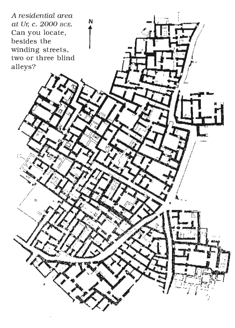 A residential area at Ur c. 2000 BCE - Life in the City - E-book NCERT