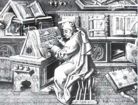 A Benedictine Monk Working on A manuscript, Woodcut - Monks - Concept, MCQ's & Notes PDF - E-book NCERT
