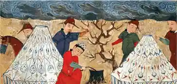 Qubilai Khan and Chabi in Camp - Situating Genghis Khan and the Mongols in World History - E-book NCERT