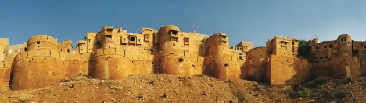 Jaisalmer fort, Rajasthan. A mud structure built in the 12th century and refurbished later using sandstone - Responsible and Wise Use of Natural Resources - Stewardship - E-book NCERT