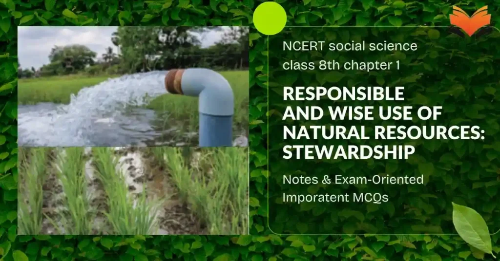 Responsible and Wise Use of Natural Resources Stewardship - Notes & MCQs - E-book NCERT