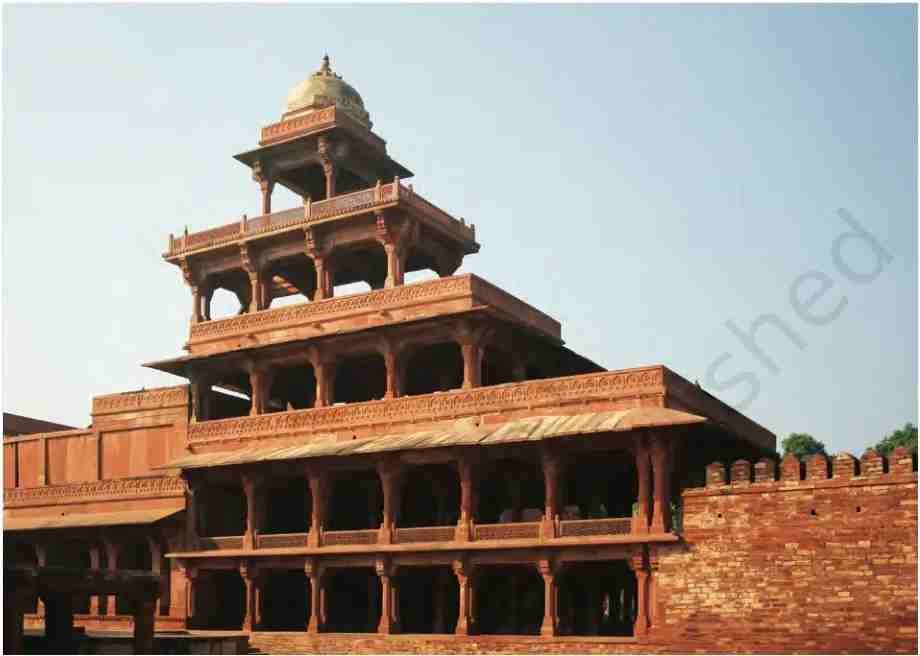 The five-storied Panch Mahal at Fatehpur Sikri - The Mughals - E-book NCERT