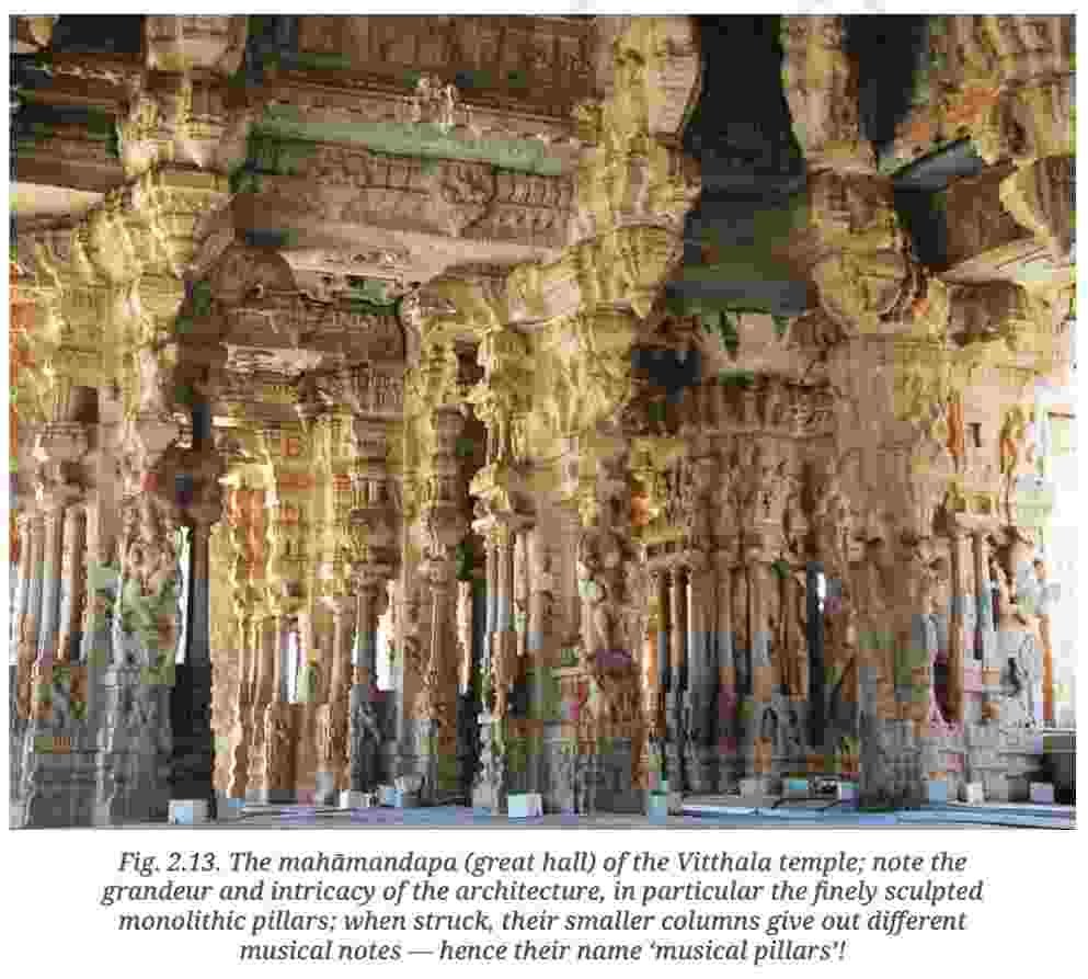 The mahamandapa great hall of the Vitthala temple - The Vijayanagara Empire - E-book NCERT