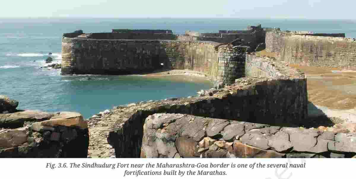 The Sindhudurg Fort near the Maharashtra-Goa border - Foundation of Maratha Power and the Rise of Chhatrapati Shivaji - E-book NCERT